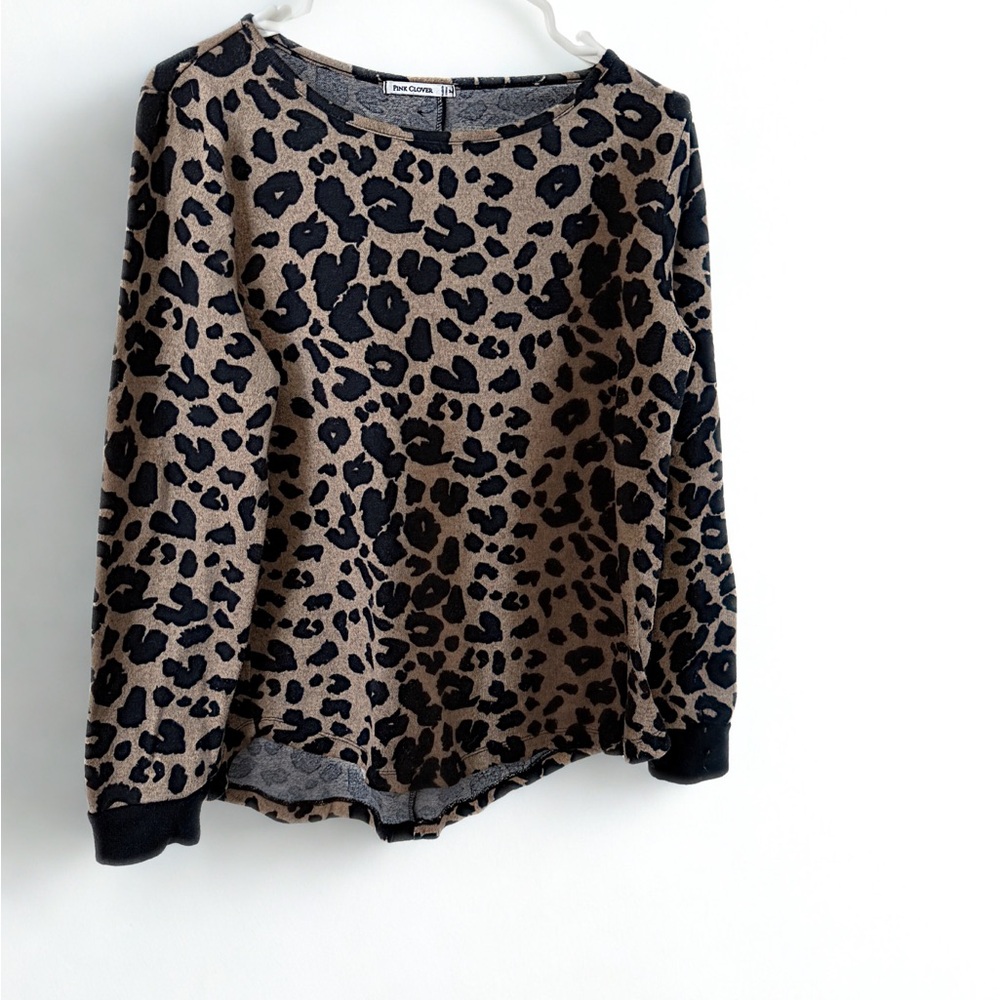 Pink Clover Animal Print Top